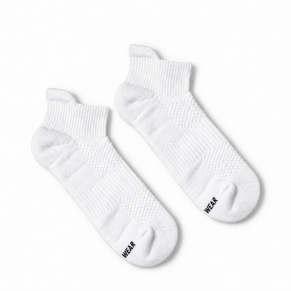 Bamboo Ankle Compression Socks - White