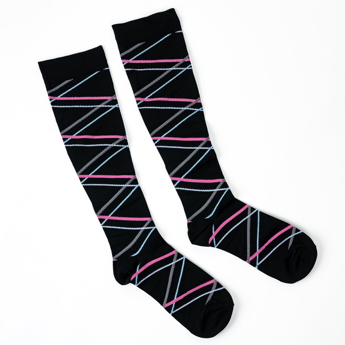 Abstract Pink Compression Socks - TheraWear