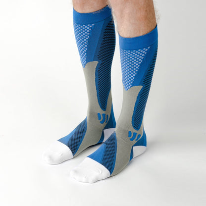 Active Blue Compression Socks - TheraWear