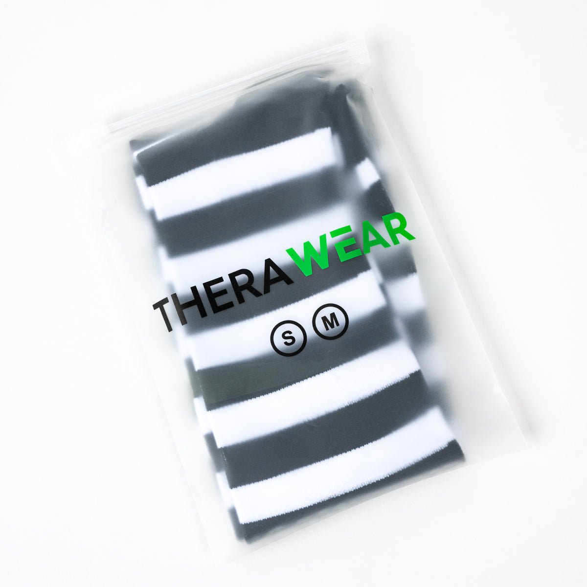 Black & White Striped Compression Socks - TheraWear