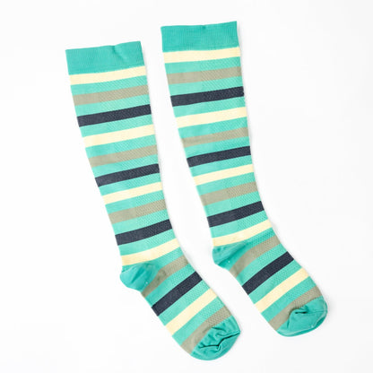 Blue Striped Compression Socks - TheraWear