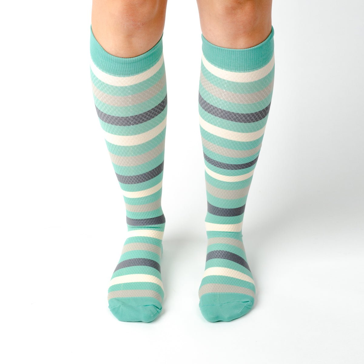 Blue Striped Compression Socks - TheraWear