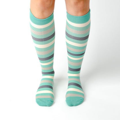 Blue Striped Compression Socks - TheraWear