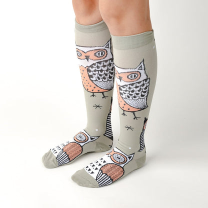 Cozy Owls Compression Socks - TheraWear