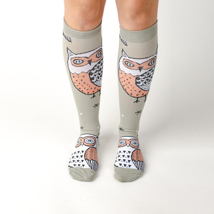 Cozy Owls Compression Socks - TheraWear