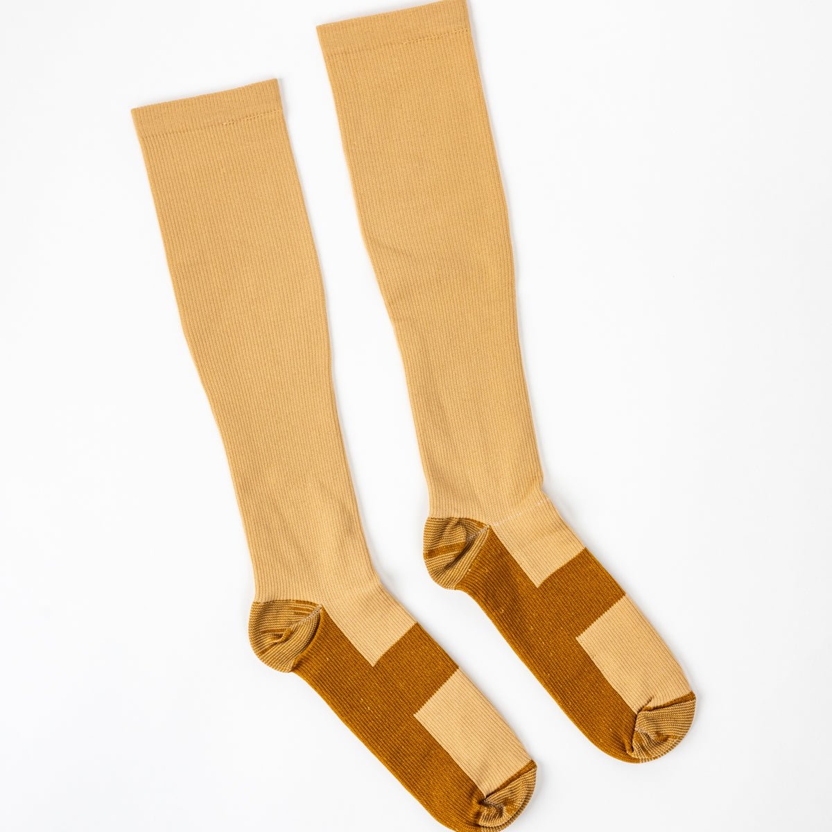 Natural Beige Copper Infused Compression Socks - TheraWear