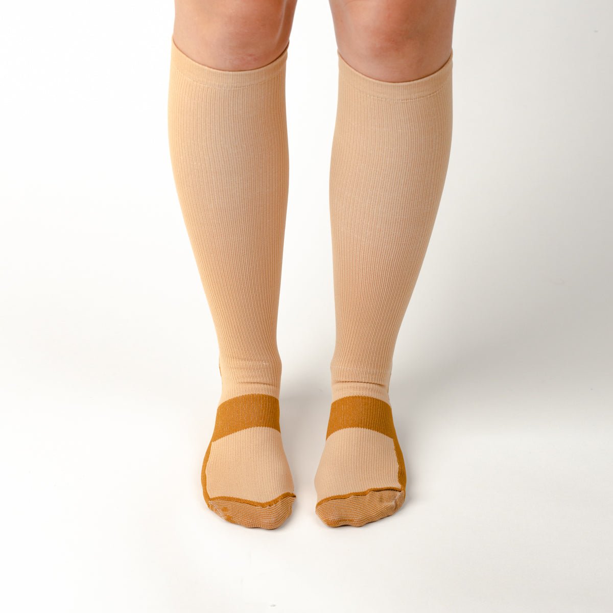 Natural Beige Copper Infused Compression Socks - TheraWear