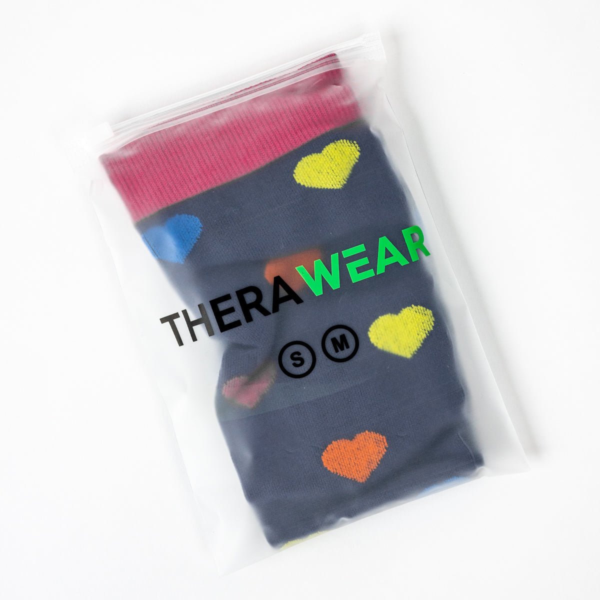 Navy Hearts Compression Socks - TheraWear