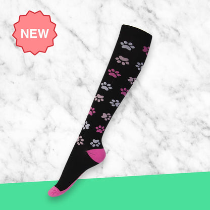 Pawesome Pink Compression Socks - TheraWear