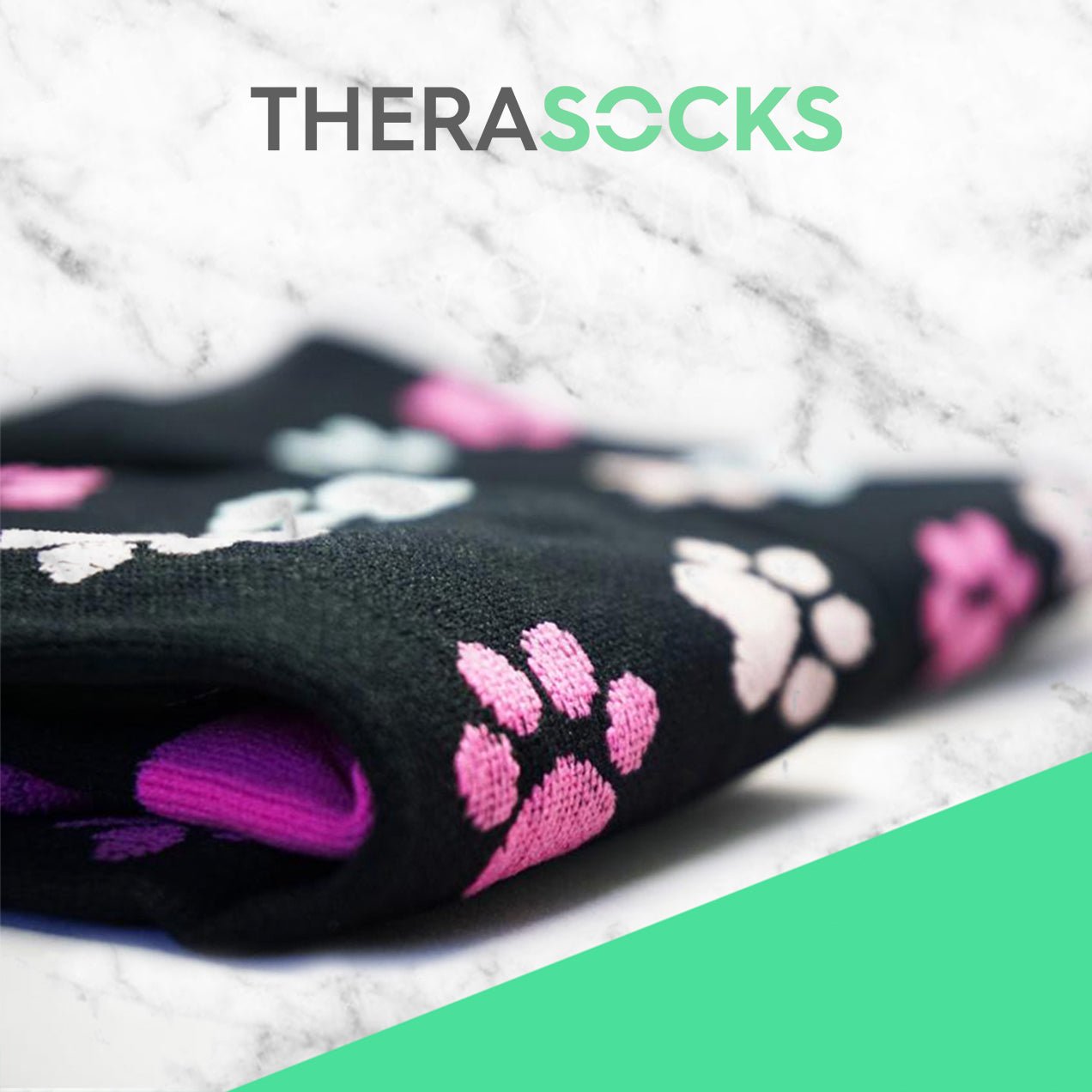 Pawesome Pink Compression Socks - TheraWear