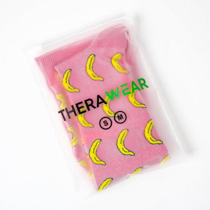 Pink Banana Compression Socks - TheraWear
