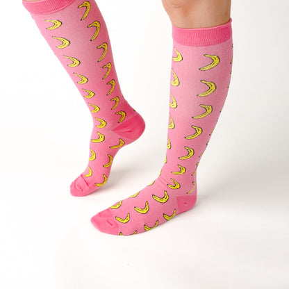 Pink Banana Compression Socks - TheraWear