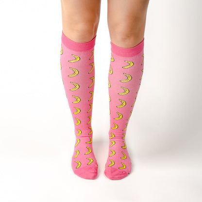 Pink Banana Compression Socks - TheraWear