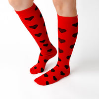 Ruby Red Hearts Compression Socks
