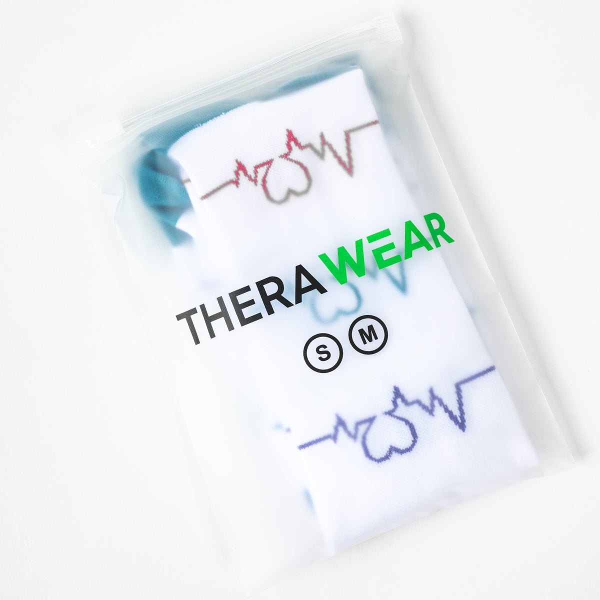 White Heart Compression Socks - TheraWear