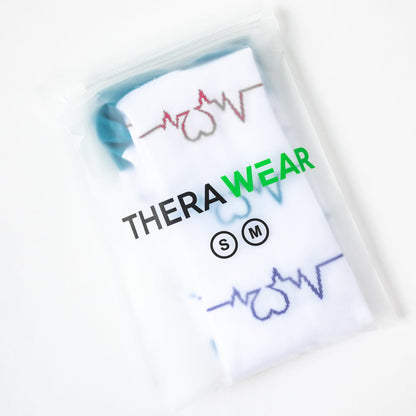 White Heart Compression Socks - TheraWear